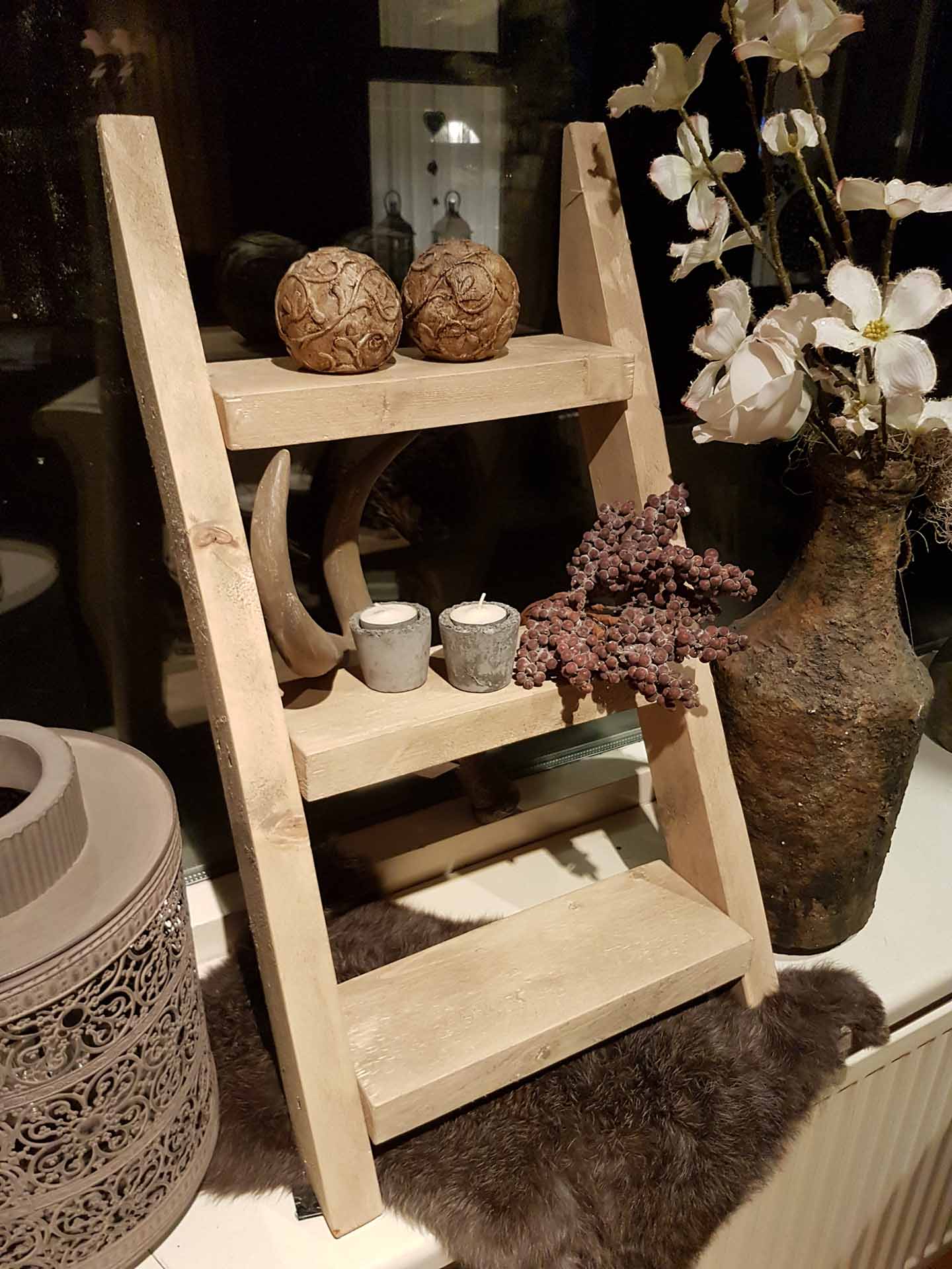 Steigerhouten Decoratie Trap Klein