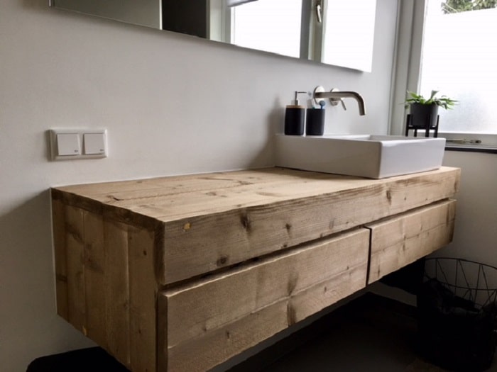 Steigerhouten Badkamermeubel Febian