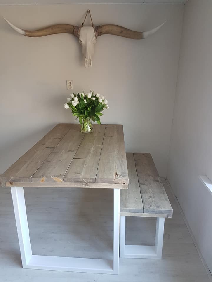 Steigerhouten Bankje Ayla