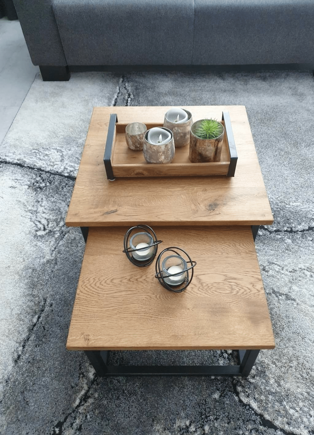 Set Eiken Salontafel Nolah