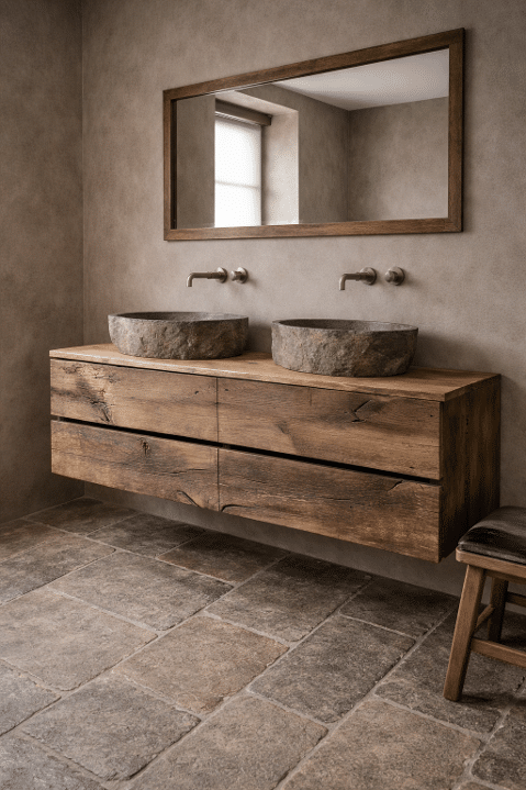 Oud Eiken Mdf Badkamermeubel Taleah