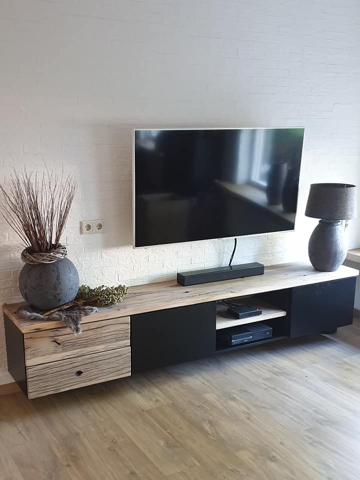 Oud Eiken Mdf Tv Meubel Artinya