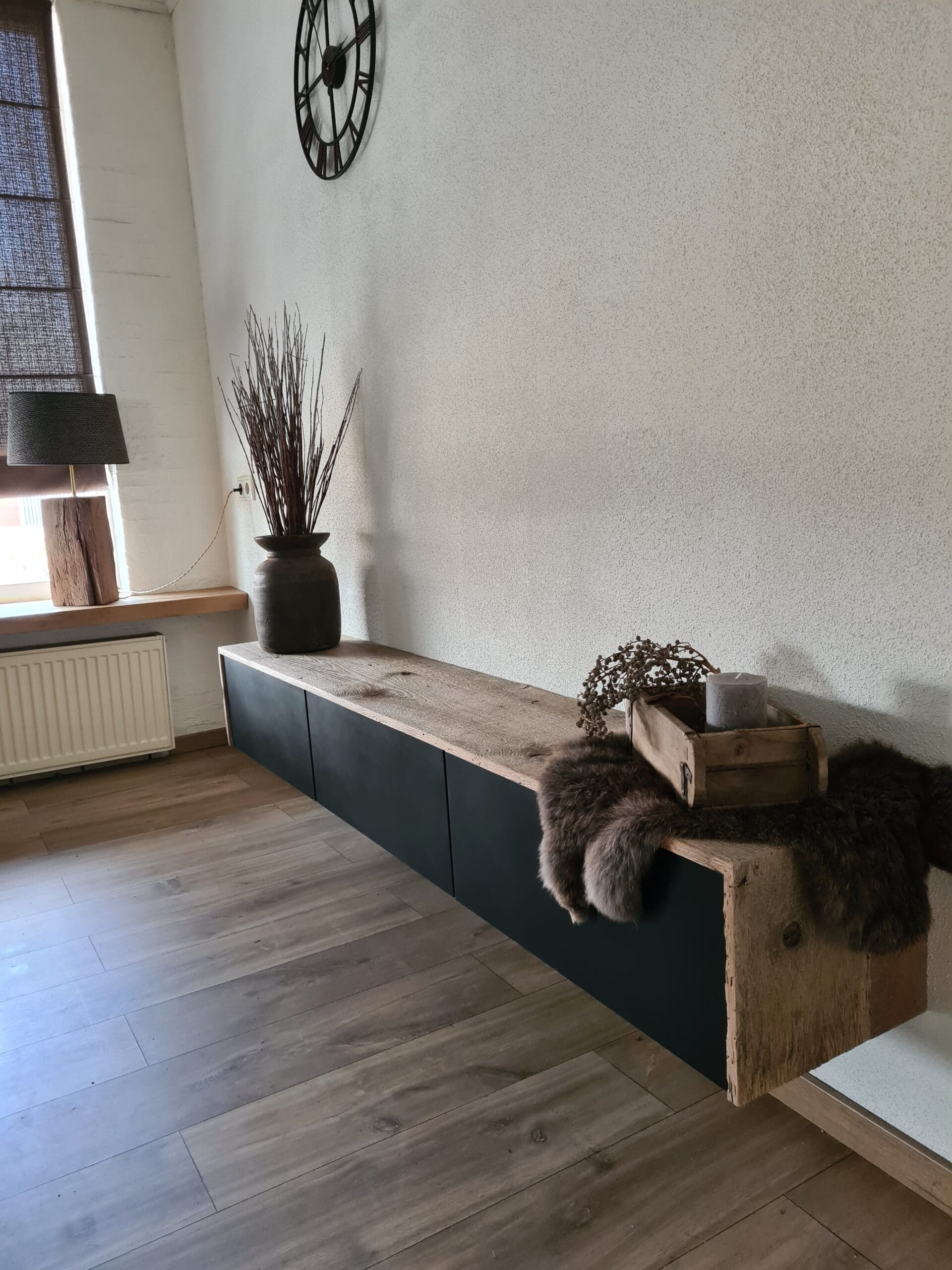 Oud Eiken Barnwood Mdf Tv Meubel Ivana