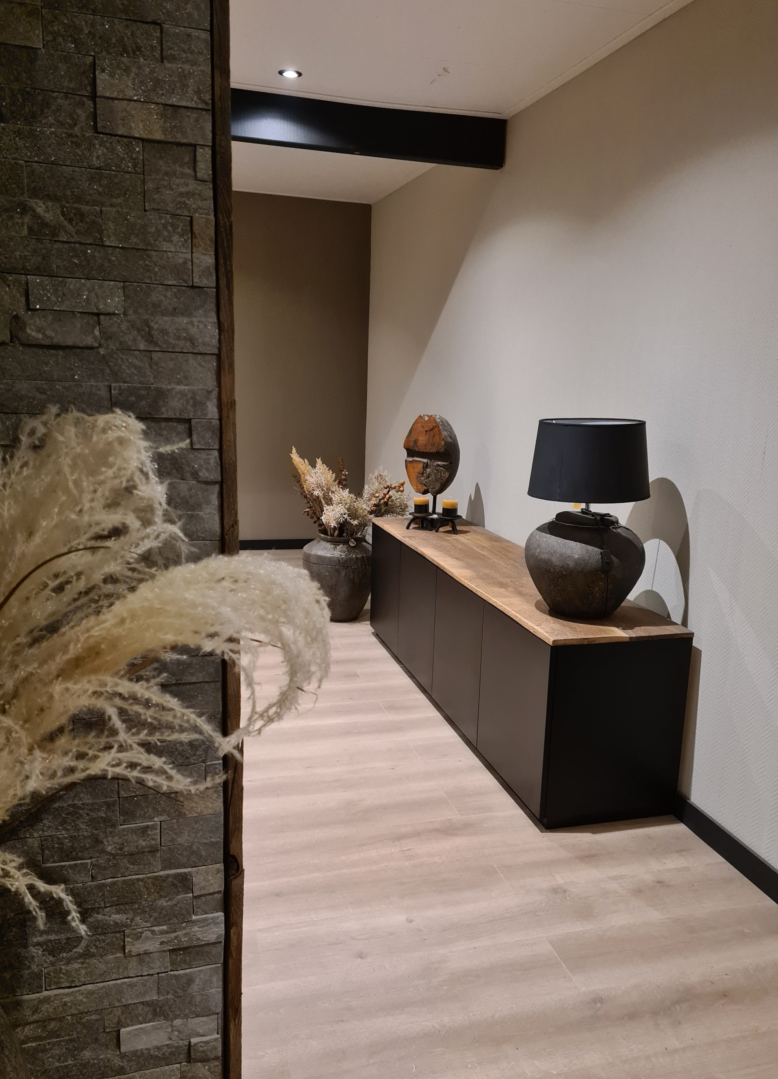 oud eiken vloerdelen tv meubel | woodchoice
