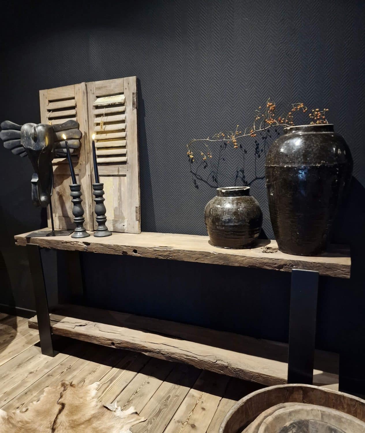 Oud Eiken Sidetable Abinaya