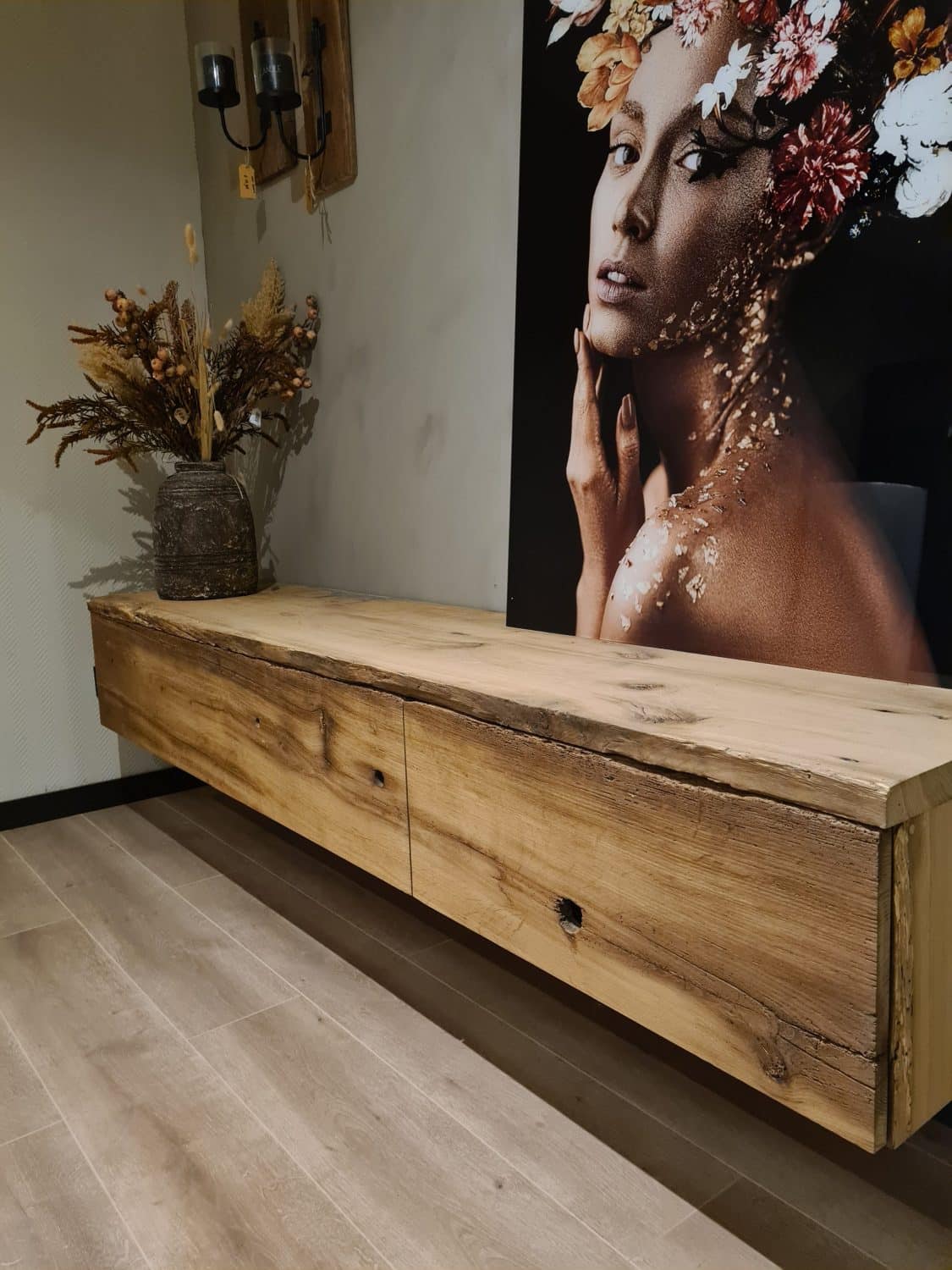 Oud Eiken Tv Meubel Chelsey